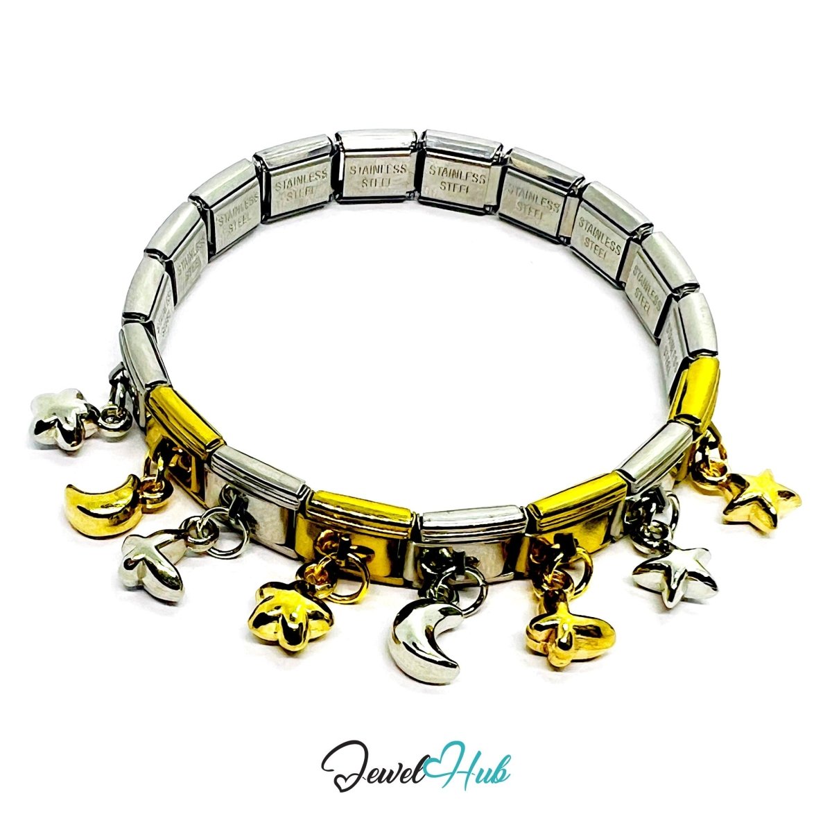 MiniCharm™ Sky Series – Moons, Stars & Butterflies Pack (Set of 8) - JewelHub.co.uk