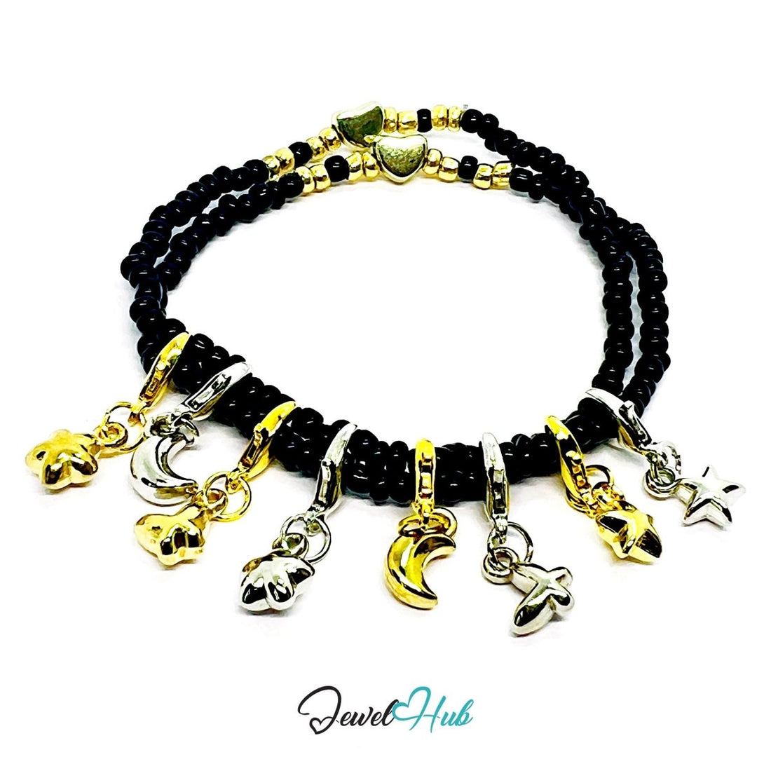 MiniCharm™ Sky Series – Moons, Stars & Butterflies Pack (Set of 8) - JewelHub.co.uk