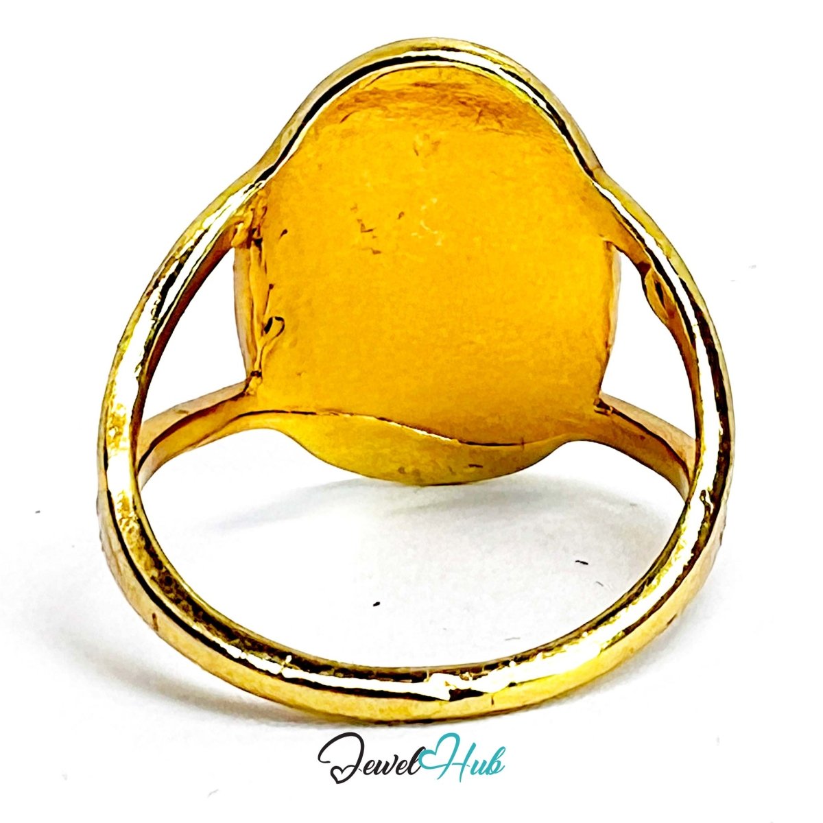Mother Mary Gold - Plated Signet Ring – Sacred Spiritual Statement - JewelHub.co.uk