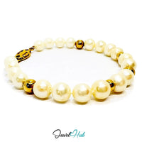 Natural Pearl Bracelet | 925 Silver & 14k Gol
