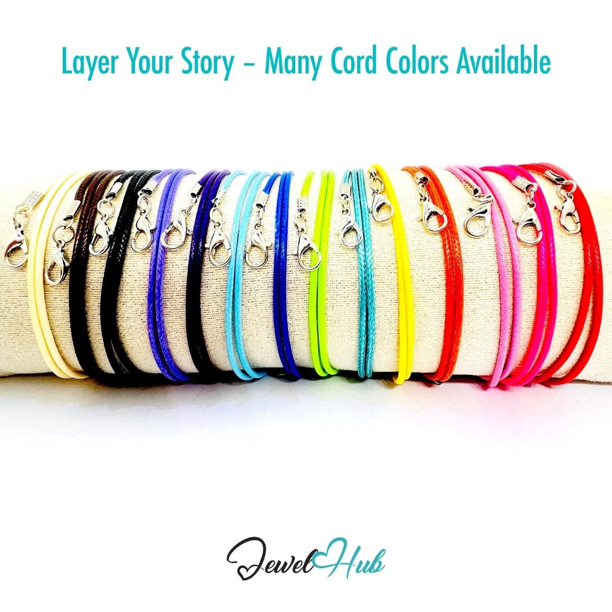 Orange Faux Leather Cord Necklace – 40cm Layering Base (Silver Clasp) - JewelHub.co.uk