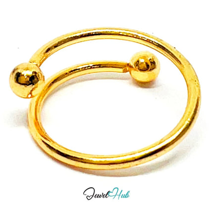 ParallelBeads Gold - Plated 💛 Zinc Ring · UK L · US 6 · Dual Band · Minimalist Gold - JewelHub.co.uk