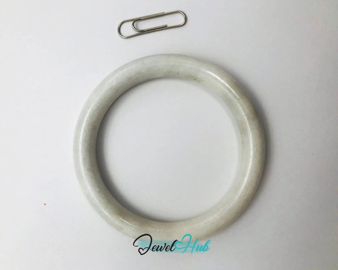 Peaceflow · White Nephrite Jade Bracelet · Calming Gift for Energy Balance and Inner Stillness - JewelHub.co.uk