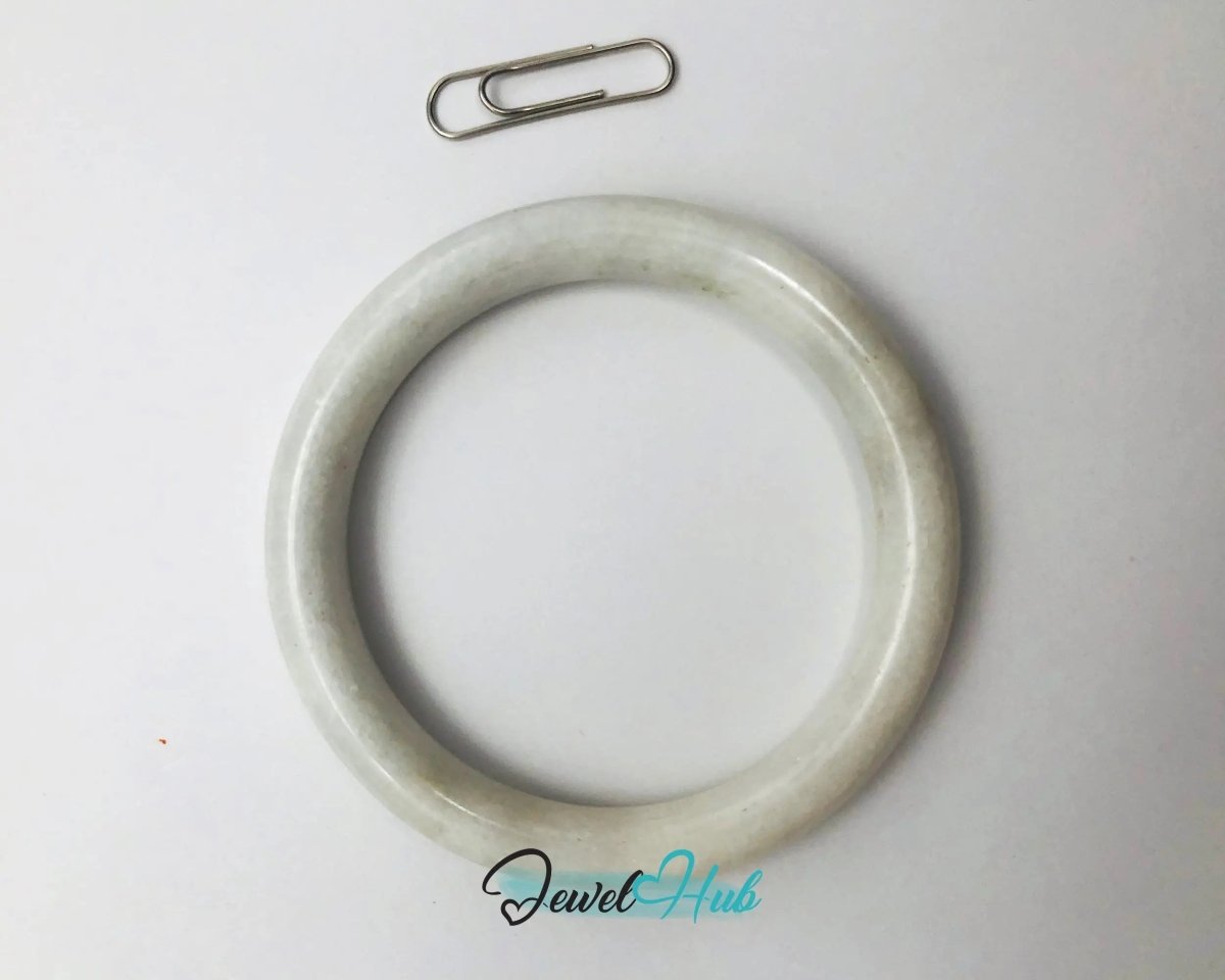 Peaceflow · White Nephrite Jade Bracelet · Calming Gift for Energy Balance and Inner Stillness - JewelHub.co.uk