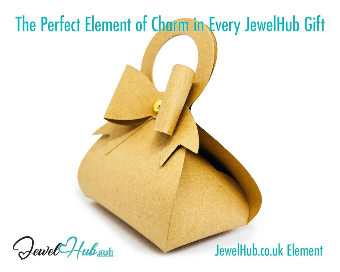 Petite Bloom Paper Gift Bag (Chestnut Ribbon) – Gift Packaging & Presentation Accent - JewelHub.co.uk