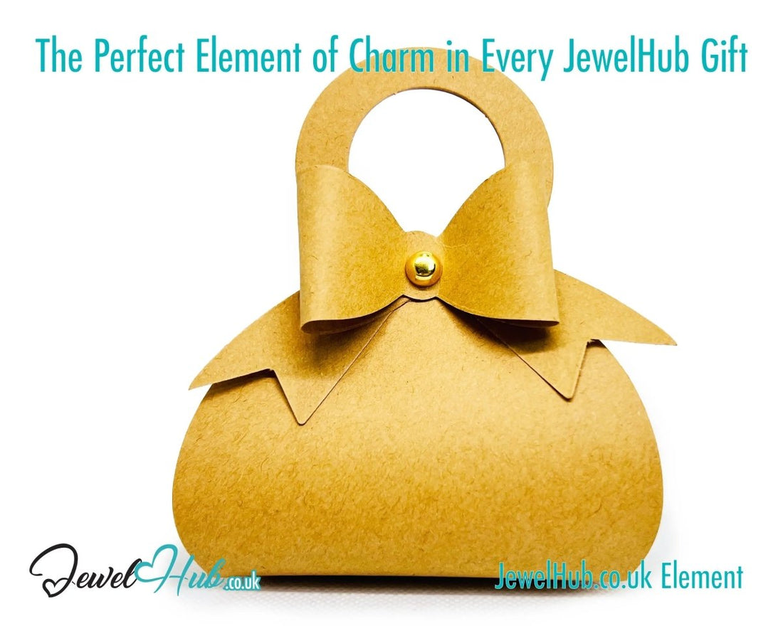 Petite Bloom Paper Gift Bag (Chestnut Ribbon) – Gift Packaging & Presentation Accent - JewelHub.co.uk