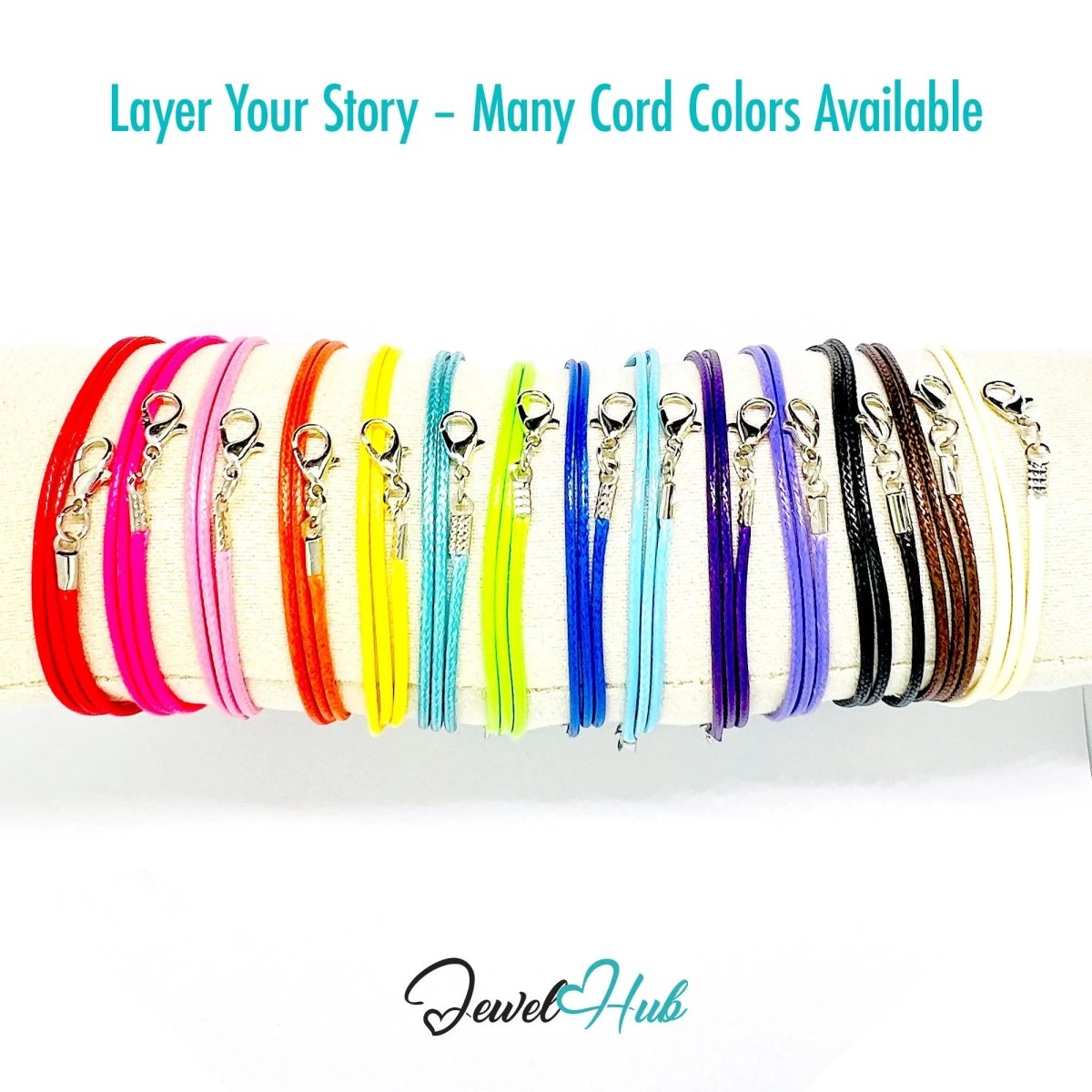 Pink Faux Leather Cord Necklace – 40cm Layering Base (Silver Clasp) - JewelHub.co.uk