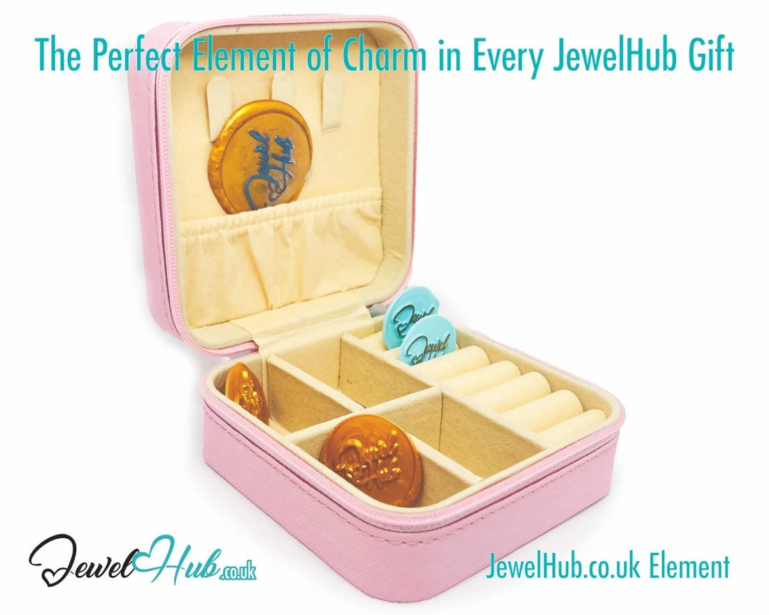 Pink 🎀 Faux Leather Travel Jewelry Box — Velvet Lined · Compact · Zipper Closure - JewelHub.co.uk