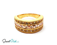 Premium Copper ✨ Golden Grid Ring · Gold K Pl