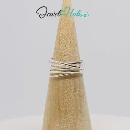925 Sterling Silver Open Band Ring | 2.10g | Adjustable (N-P)  | Silver Horizon