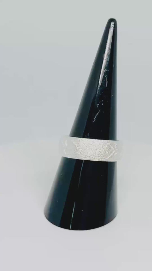 925 Silver Ring · Rose Gold-Plated · Textured Finish · UK O-P-Q · US 7.5–9 · 4.91g · Hallmarked