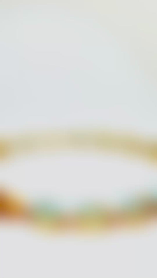 14k Gold Aquamarine Bracelet x18 Oval Stones · Hallmarked · JewelHub