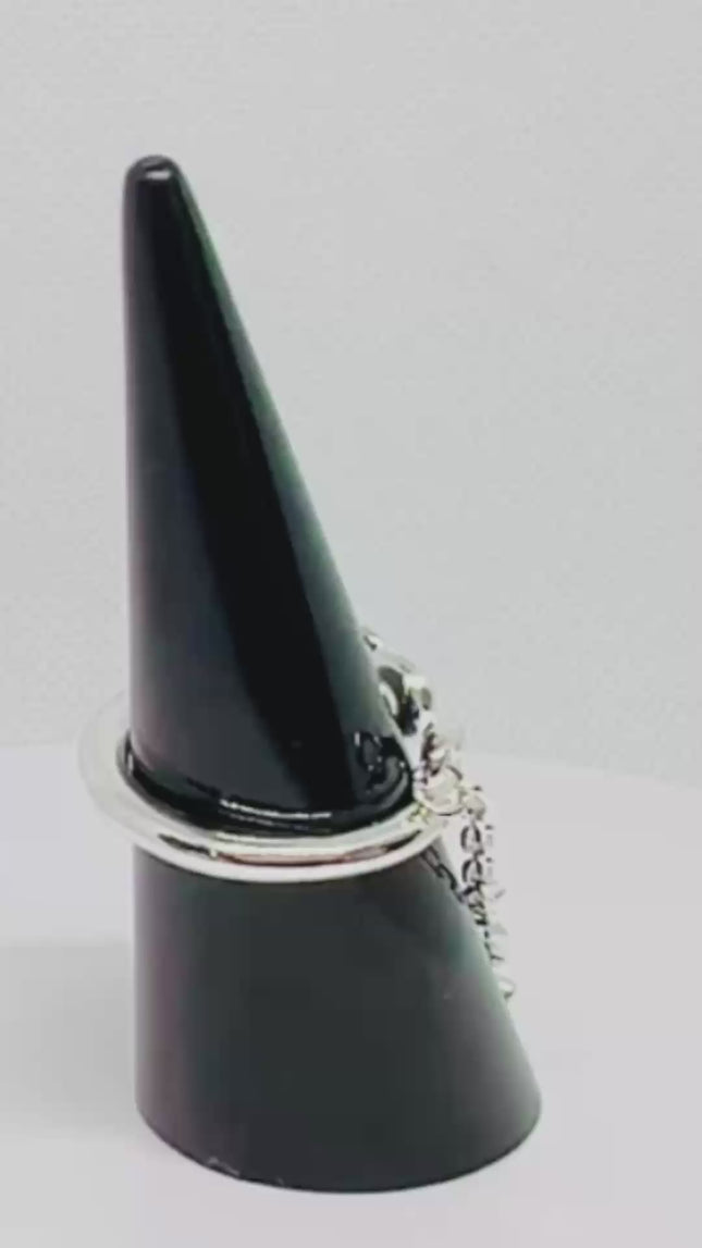 925 Silver Ring Duo (Hallmarked) Chain Connector · UK L · US 6 · 4.85g