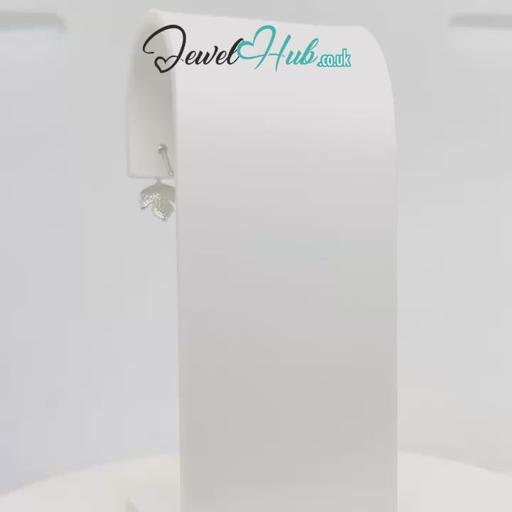 Verdant Whisper – 925 Sterling Silver Leaf Stud Earrings (1.02g)