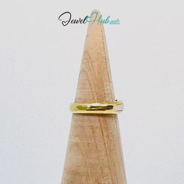 18k Solid Gold Modernist Diamond Ring | 0.38ct | UK L US 6 | Geometric & Modernism