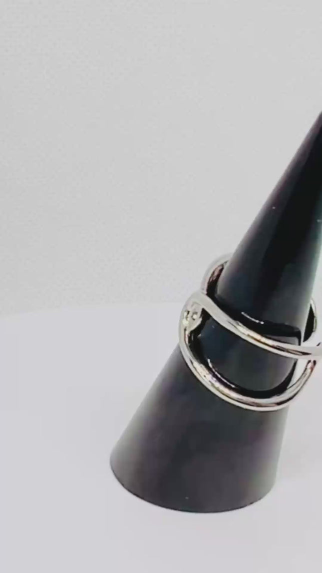 925 Silver Ring (Hallmarked) Twisted Loop · UK N-O-P · US 7–8 · 3.50g