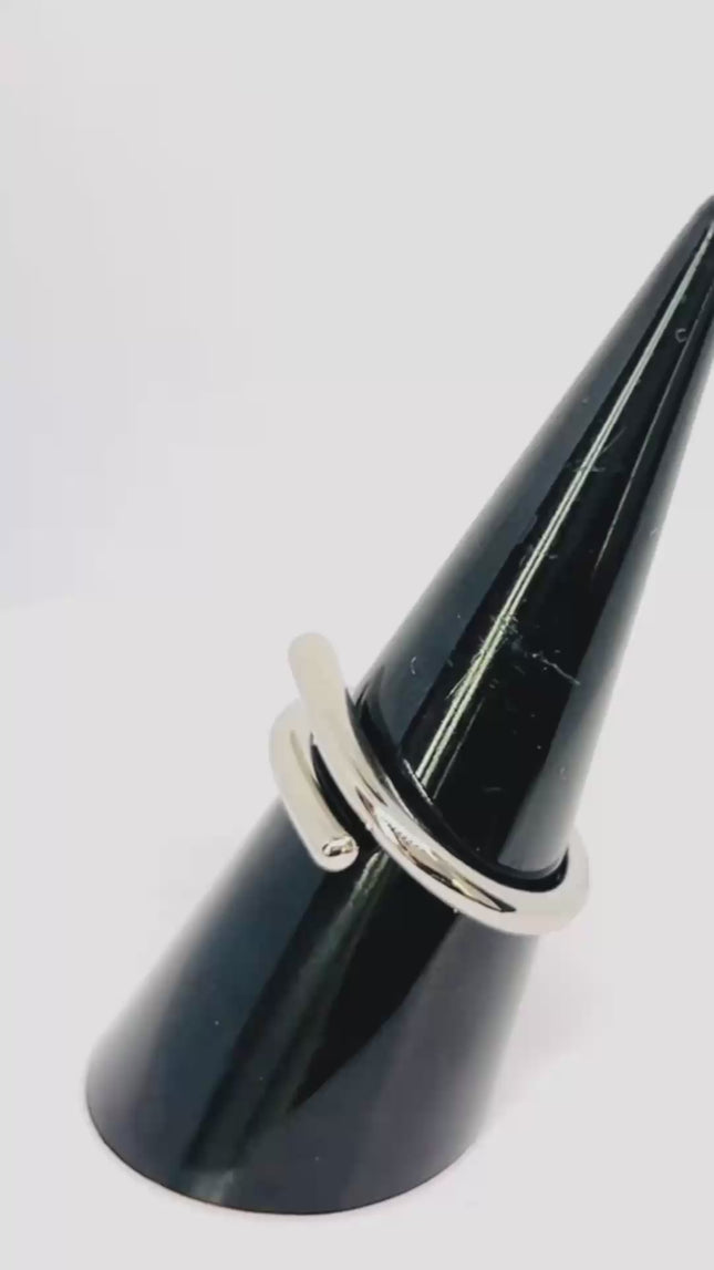 925 Silver Ring (Hallmarked) Forged Nail Design | 3.25g | Adjustable UK O-P-Q