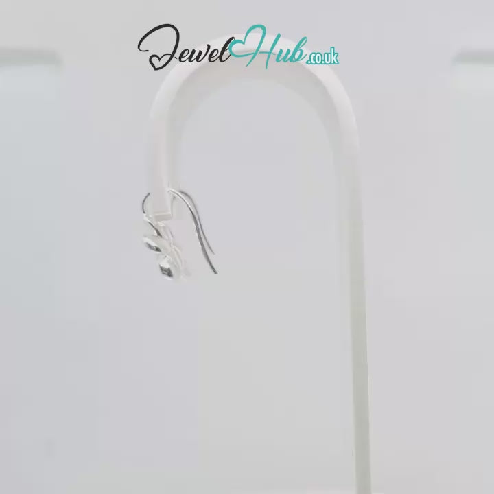 Crystal Bloom – 925 Sterling Silver Flower Stud Earrings (3.12g)