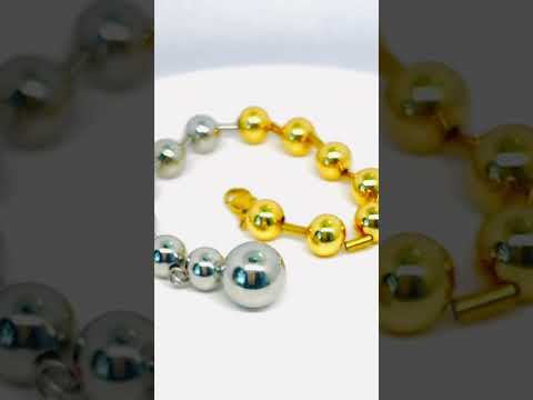 DuoTone Bead Signature Bracelet — A Sculpted Contrast in Motion #jewelhubcouk #finejewellery