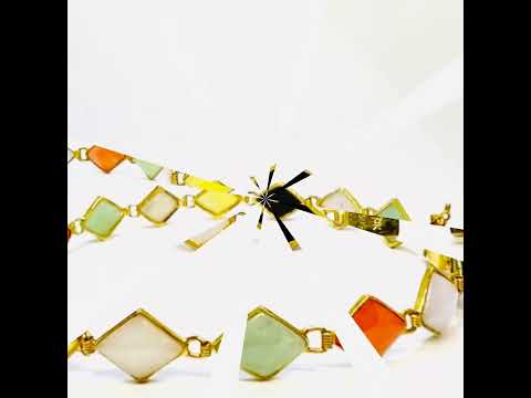 14k Gold Jade Bracelet | Diamond-Cut Wellness Elegance #jewelhubcouk #finejewellery