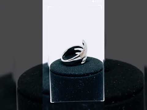 Layered 925 Silver Ring | Abstract Multi-Band Statement #jewelhubcouk #finejewellery