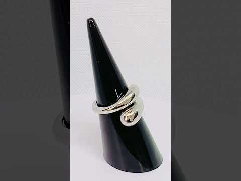 925 silver overlap twist ring