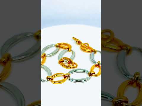 DuoTone Half‑Split Chain Bracelet — A Modern Statement in Motion #jewelhubcouk #finejewellery