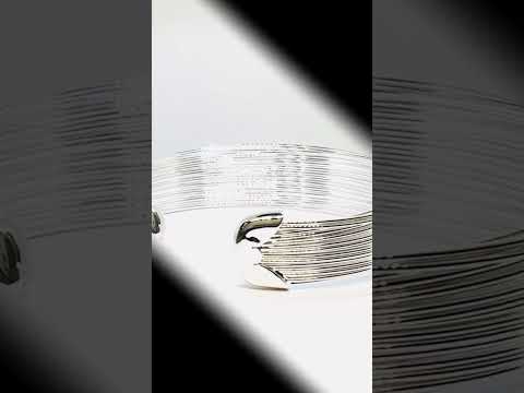 925 Sterling Silver Multi-Wire Cuff – Polished Open Bracelet with Layered Texture