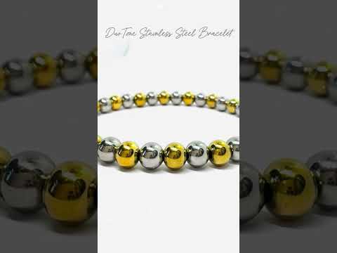 DuoTone Mini Rhythm Bracelet — Soft Movement, Modern Contrast #jewelhubcouk #elegantstyle