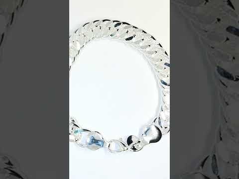 925 Sterling Silver Cuban Link Bracelet – Polished Chain with Lobster Clasp