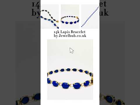 14k Gold Lapis Bracelet
