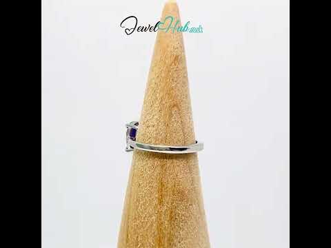 925 Silver Natural Amethyst Ring Violet Luxury #jewelhubcouk #finejewellery