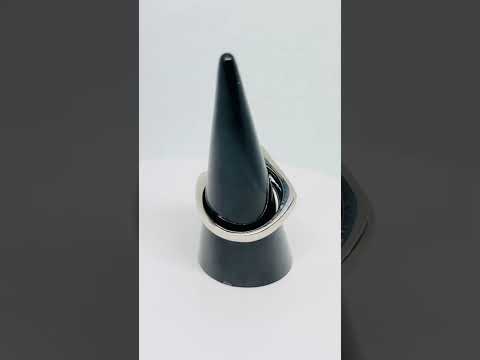 925 silver linear merge ring