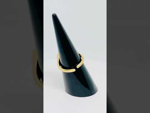 925 Silvery Gold Heart Matte Ring #jewelhubcouk #finejewellery