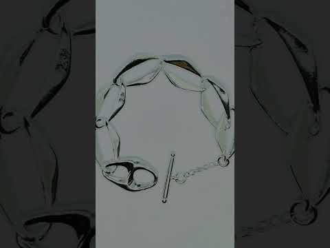 Bold Chain Link 925 Silver Bracelet | Sculptural Toggle Clasp Style