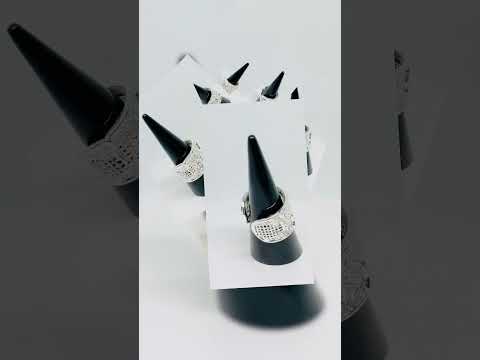 woven crest silver ring