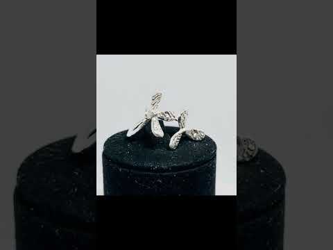 925 Silver Propeller Petal Ring Adjustable #jewelhubcouk #finejewellery