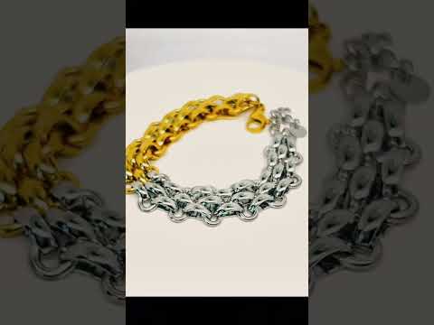 DuoTone Bead Signature Bracelet — A Modern Contrast in Motion #jewelhubcouk #elegantstyle