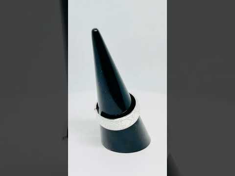 925 Silver Rose Gold Textured Ring Adjustable #jewelhubcouk #finejewellery