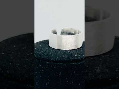 925 Silver Brushed Matte Ring Adjustable #jewelhubcouk #finejewellery
