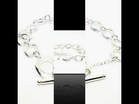 Chunky Silver Chain Bracelet | Sculptural Toggle Clasp Style