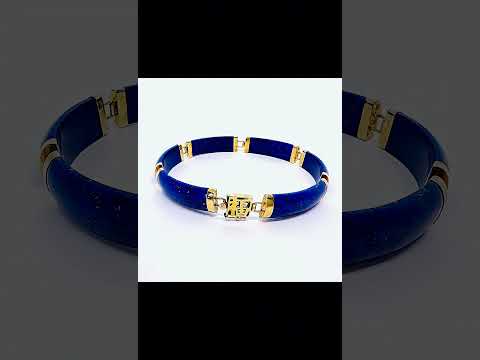 14k gold lapis lazuli bracelet