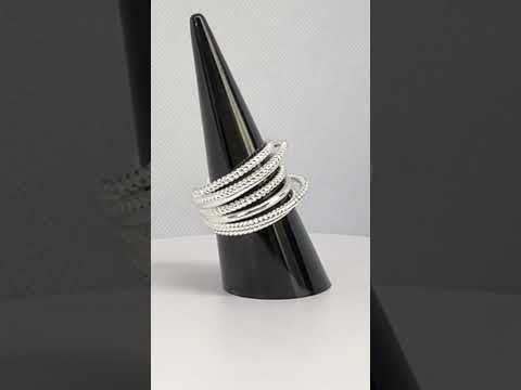 925 Silver Ring (Hallmarked) Twisted Rope – Minimalist Luxury | Adjustable UK O-P-Q