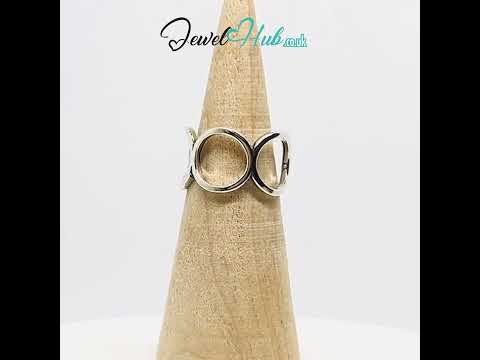 Interlocking Petite Silver Ring