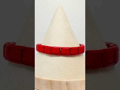 FortunaLink™ Red Italian Bracelet — Matte Tile