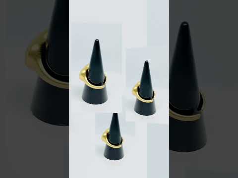 925 Silver Gold‑Tone Matte Heart Ring #jewelhubcouk #finejewellery