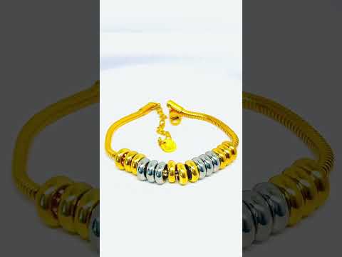 DuoTone Snake Harmony Bracelet — Fluid Contrast, Modern Balance #jewelhubcouk #finejewellery

