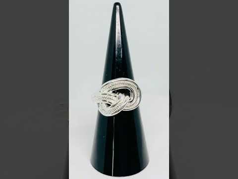 textured knot silver ring