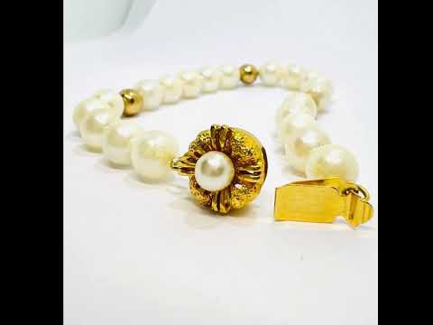 Natural Pearl Bracelet | Silver & Gold Presence #jewelhubcouk #finejewellery