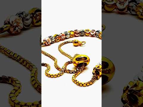 DuoTone Snake Chain Bracelet | Spiral Bead Accent in Gold–Silver–Rose #jewelhubcouk #modernjewellery